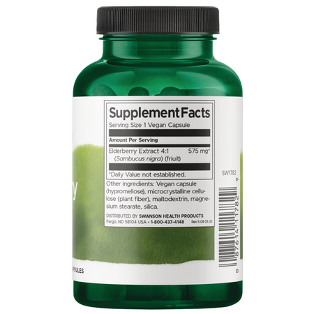 Swanson Czarny Bez Extract 575 mg 120 kapsułek