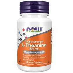 Now Foods L-Theanine 200 mg Double Strength 60 kapsułek