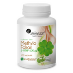 Aliness Kwas Foliowy Folian Quatrefolic 600 mcg 100 kapsułek vege