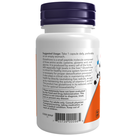 Now Foods Glutathione 250 mg 60 veg kapsułek