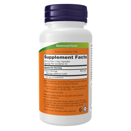 Now Foods Moringa Leaf 400 mg 60 kapsułek