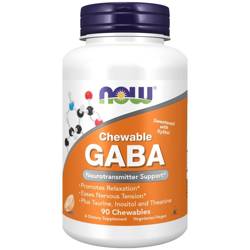 Now Foods GABA Orange Flavor Chewable 90 tabletek