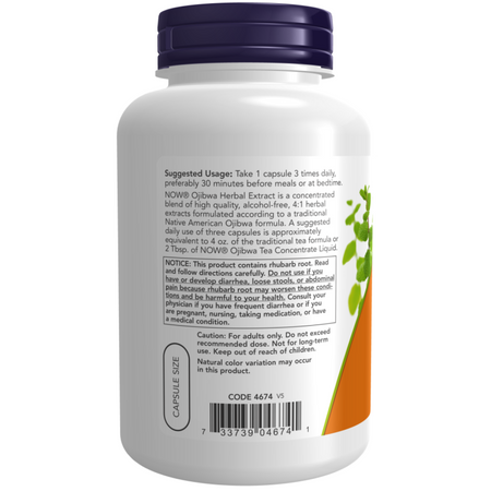 Now Foods Ojibwa Herbal Extract 450 mg 180 kapsułek