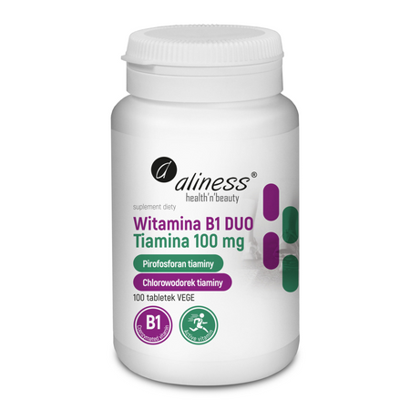 Aliness Witamina B1 DUO (Tiamina) 100 mg 100 tabletek vege