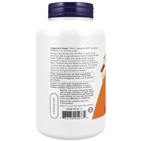 Now Foods Psyllium Husk 700 mg 180 veg kapsułek