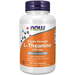 Now Foods L-Theanine 200 mg Double Strength 120 kapsułek