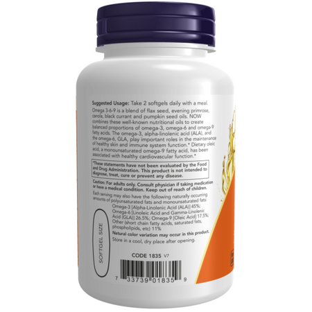 Now Foods Omega 3-6-9 1000 mg 100 kapsułek