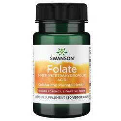 Swanson Kwas Foliowy Folian Quatrefolic 800 mcg 30 kapsułek