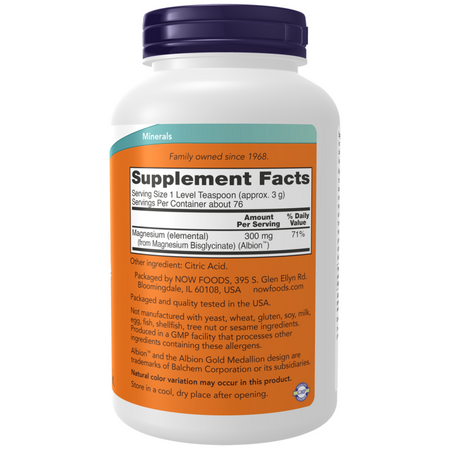 Now Foods Diglicynian Magnezu Puder 227 g
