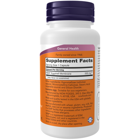 Now Foods Eggshell Membrane 500 mg 60 kapsułek