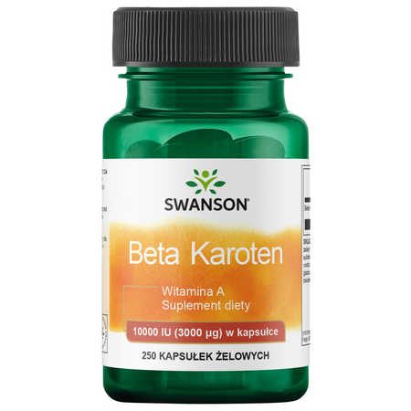 Swanson Beta Karoten (Witamina A) 10000 iu 250 kapsułek