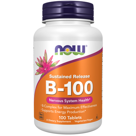 Now Foods Witamina B-100 Complex Przedłużone Uwalnianie 100 tabletek