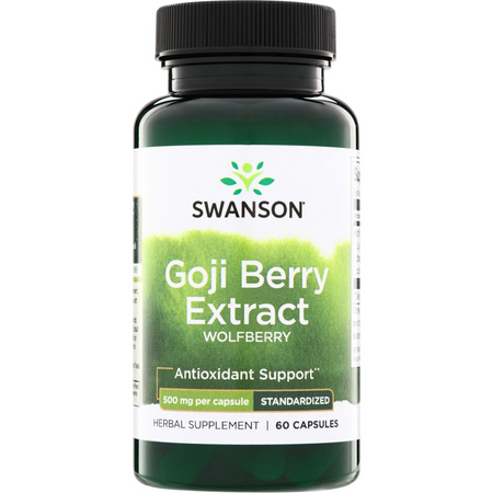 Swanson Goji (Wolfberry) Extract 500 mg 60 kapsułek
