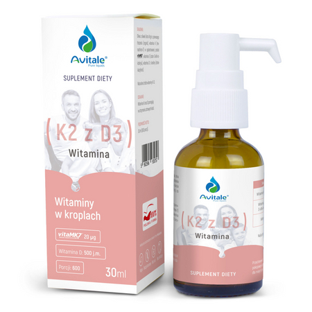 Avitale Witamina K2 + D3 (Vita MK7) 25 mcg + D3 1000 IU Olive 30 ml krople
