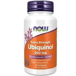 Now Foods Ubiquinol Koenzym Q10 Extra Strength 200 mg 60 kapsułek