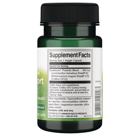 Swanson Happy Microbiome Stress Support Probiotic 60 kapsułek