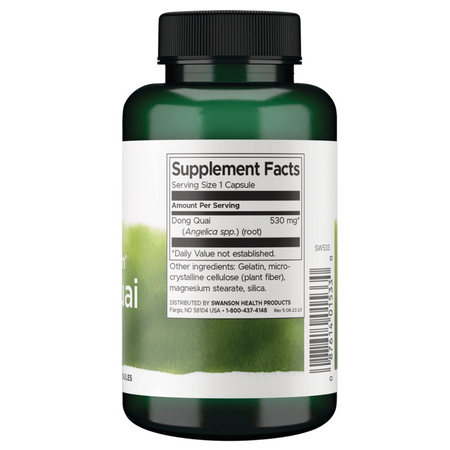 Swanson Dzięgiel Chiński (Dong Quai) 530 mg 100 kapsułek