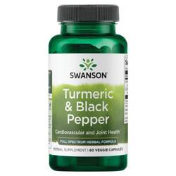 Swanson Turmeric i Czarny Pieprz (Black Pepper) 60 kapsułek