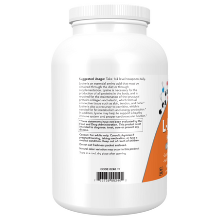 Now Foods L-Lizyna Puder 454 g