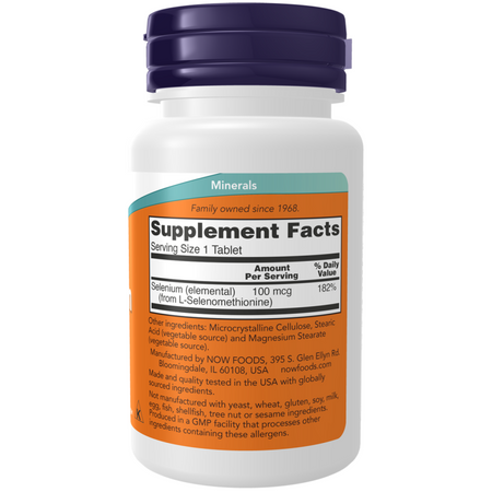 Now Foods Selen 100 mcg 100 tabletek