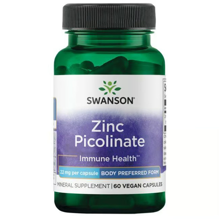 Swanson Pikolinian Cynku 22 mg 60 kapsułek