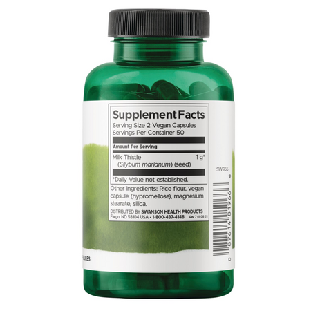 Swanson Ostropest Plamisty (Milk Thistle) 500 mg 100 kapsułek