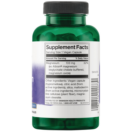 Swanson Chelat Magnezu 133 mg 90 kapsułek
