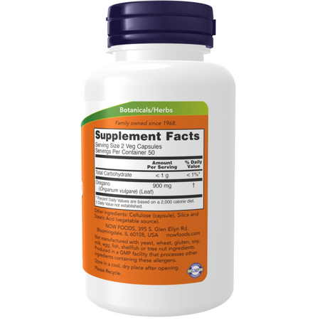 Now Foods Oregano 450 mg 100 kapsułek