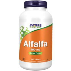 Now Foods Lucerna (Alfalfa) 650 mg 500 tabletek