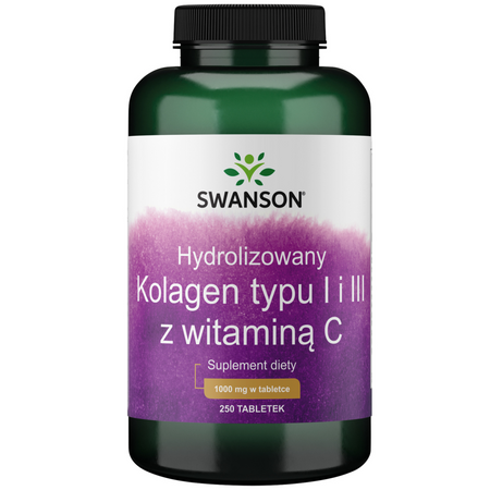 Swanson Hydrolizowane Kolagenowe Peptydy Typu I i III 250 tabletek