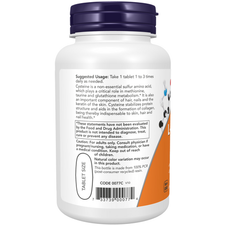 Now Foods L-Cysteine 500 mg 100 tabletek
