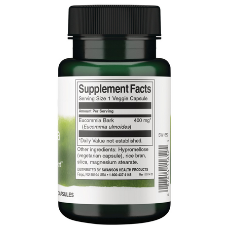 Swanson Eukomia (Eucommia) 400 mg 60 kapsułek