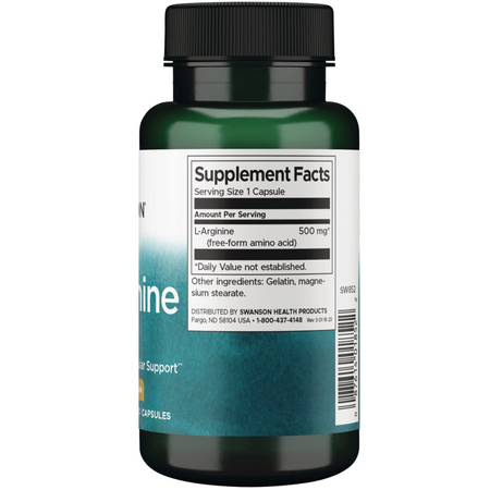 Swanson L-Arginina 500 mg 100 kapsułek