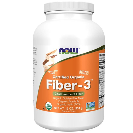 Now Foods Fiber-3 Organic 454 g