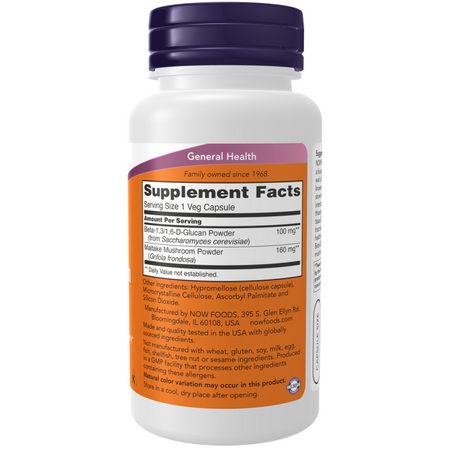 Now Foods Beta 1,3/1,6- D -Glucan 100 mg 90 veg kapsułek