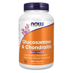 Now Foods Glukozamina, Chondroityna i Trace Minerals 240 veg kapsułek
