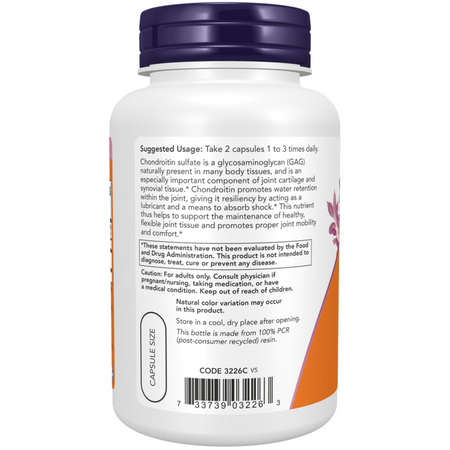 Now Foods Chondroityna 600 mg 120 kapsułek