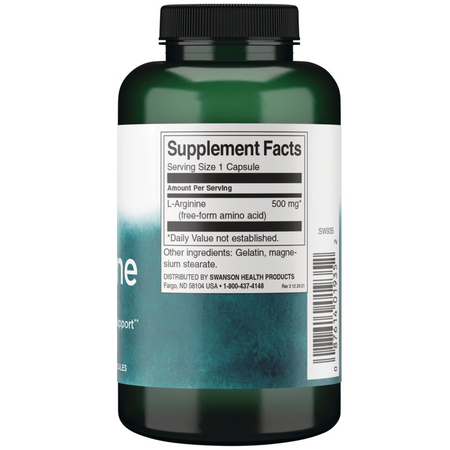 Swanson L-Arginina 500 mg 200 kapsułek