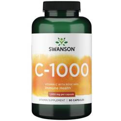 Swanson Witamina C 1000 mg z Dziką Różą 90 kapsułek