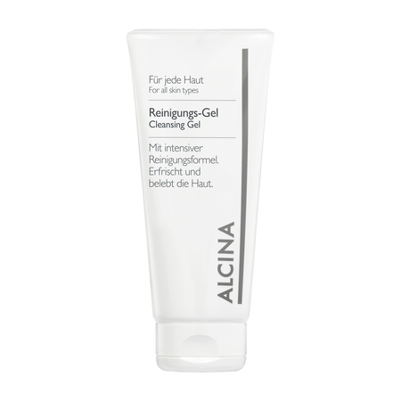 ALCINA For all skin types Cleansing Gel – żel oczyszczający do twarzy z cynkiem i aloesem, dla wszystkich typów skóry, 150 ml
