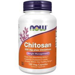 Now Foods Chitosan 500 mg plus Chromium 120 kapsułek