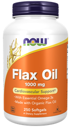 Now Foods Olej lniany (Flax Oil) 1000 mg 250 kapsułek