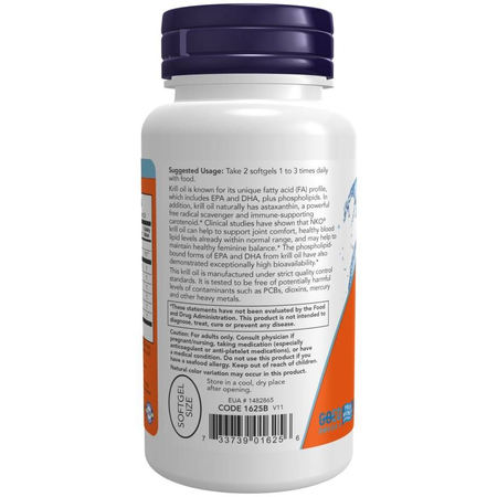 Now Foods Krill Oil 500 mg 120 kapsułek