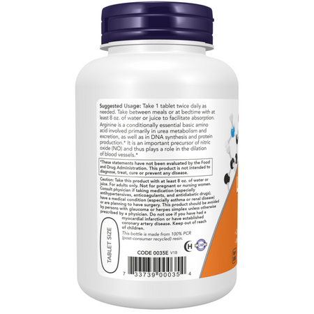 Now Foods L-Arginina 1000 mg Double Strength 120 tabletek