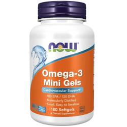 Now Foods Omega-3 Mini Gels Fish Oil 180 kapsułek