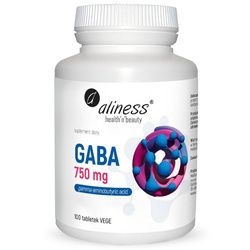 Aliness GABA (Kwas Gamma Aminomasłowy) 750 mg 100 tabletek