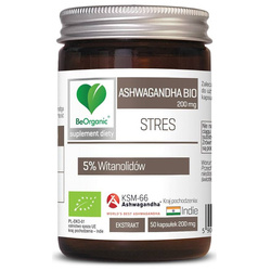 BeOrganic Ashwagandha BIO KSM-66 200 mg 50 kapsułek