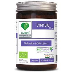 BeOrganic Cynk BIO 7,5 mg 60 tabletek