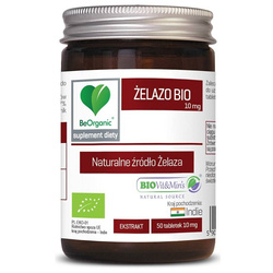 BeOrganic Żelazo BIO 10 mg 50 tabletek