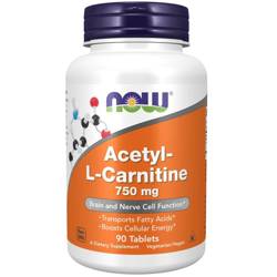 Now Foods Acetyl L-Karnityny (ALC) 750 mg 90 tabletek